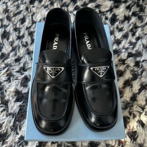 Women’s Prada black low heel loafer size 9